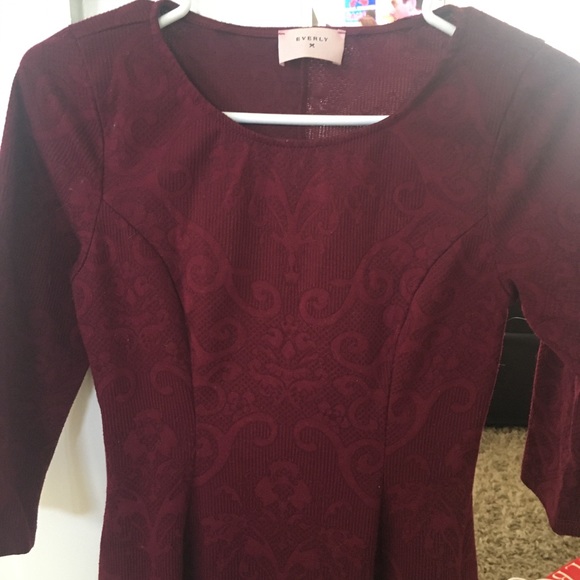 Burgundy Everly Dress - Picture 3 of 7